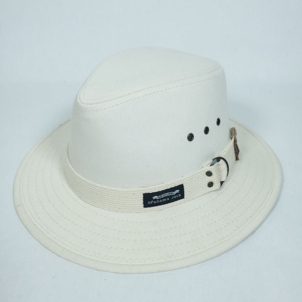Original Panama Jack Safari Hat Men’s Size M Medium Beige Beach Hike Golf